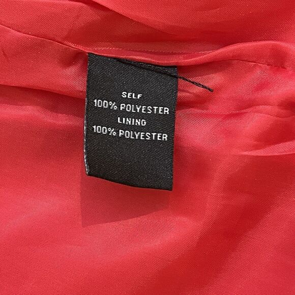 Valerie Stevens Womens XL Red Full Zip Jacket Lined 2 Front Pockets Round Neck - Picture 5 of 7